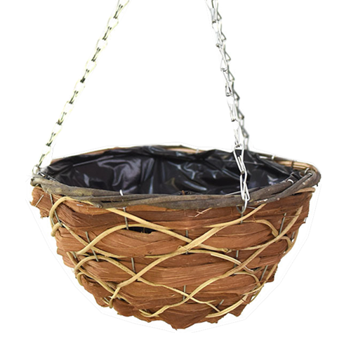 Rattan chip round hanging basket-RBR-25