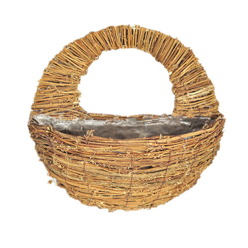Yellow Rattan Wall Basket - RBW-01