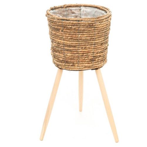 Rattan Planter with Wooden Support - SS-CW-26
