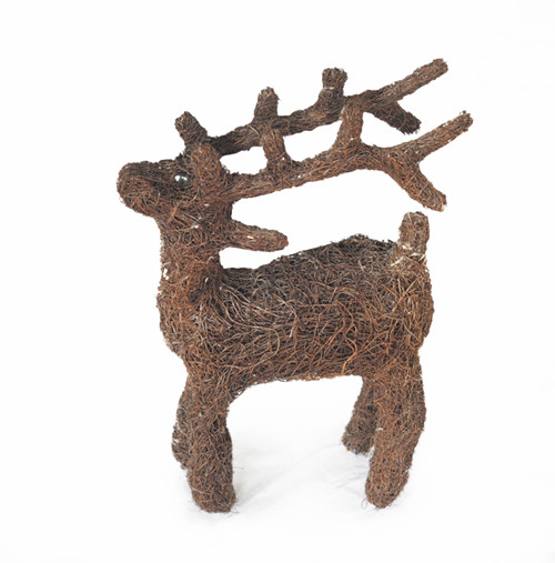 Rattan Christmas reindeer planter- -AP14