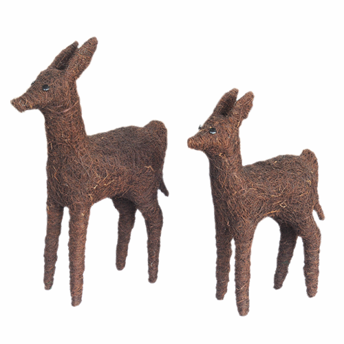 Rattan Christmas reindeer planter- -AP13