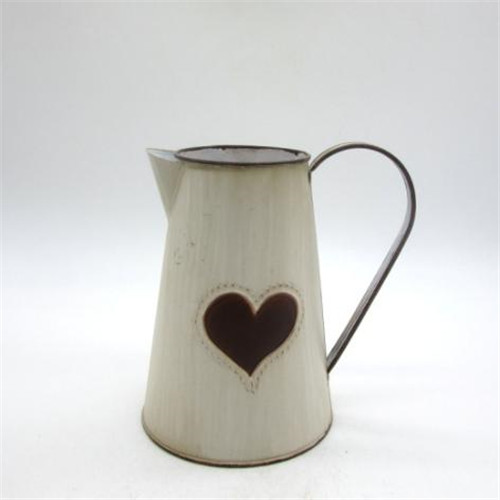 Vintage Metal flower pitcher jug- 16SF662