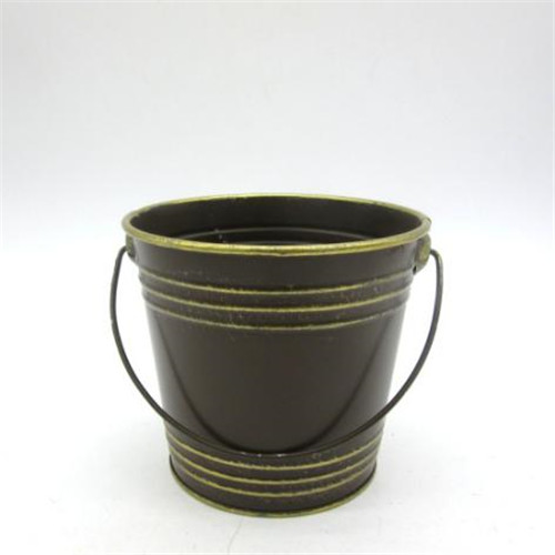 Metal flower pot with handle - 16SF692