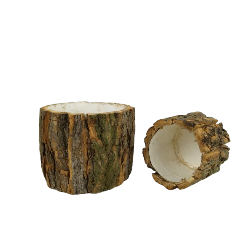 Natural Bark Flower Pots for Succulents